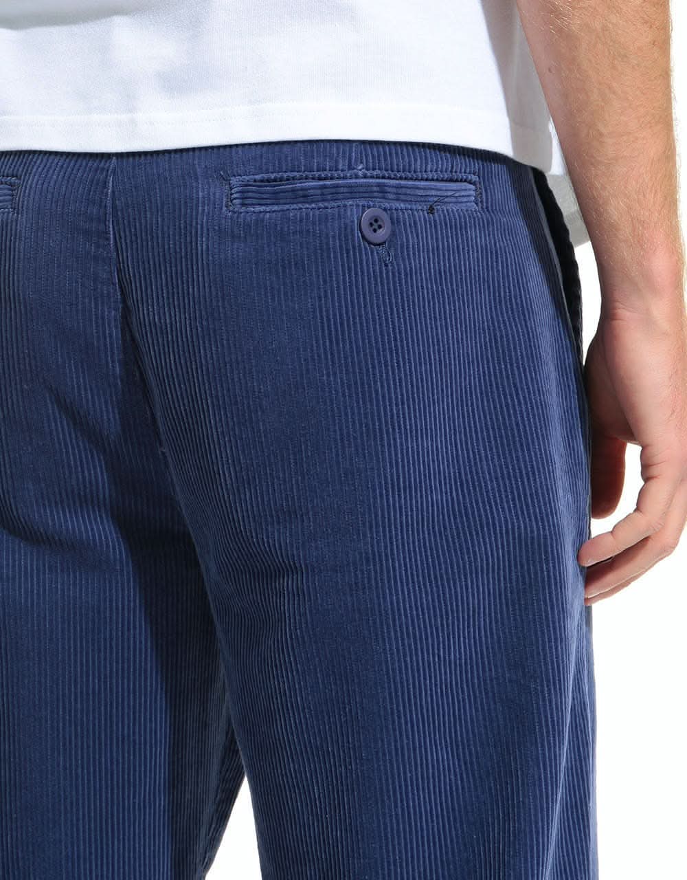 Route One Relaxed Fit Big Wale Cords - Shady Blue - Image 4