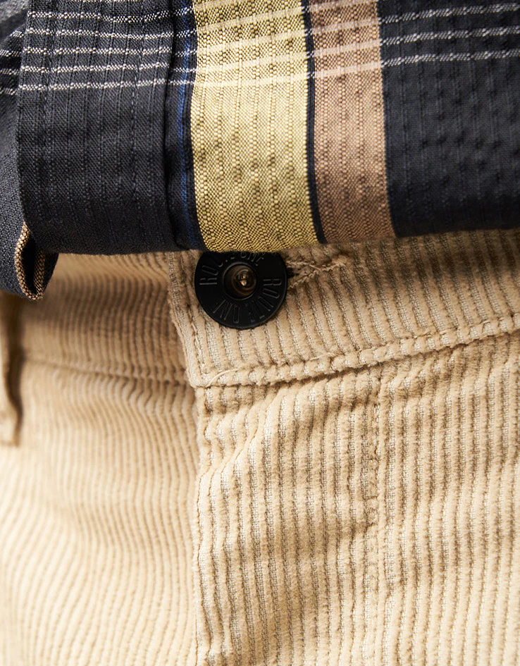 Route One Relaxed Fit Big Wale Cords - Stone - Image 4