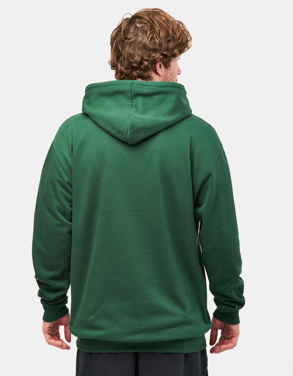 Route One Reveal Midweight Pullover Hoodie - Bottle Green - Image 2