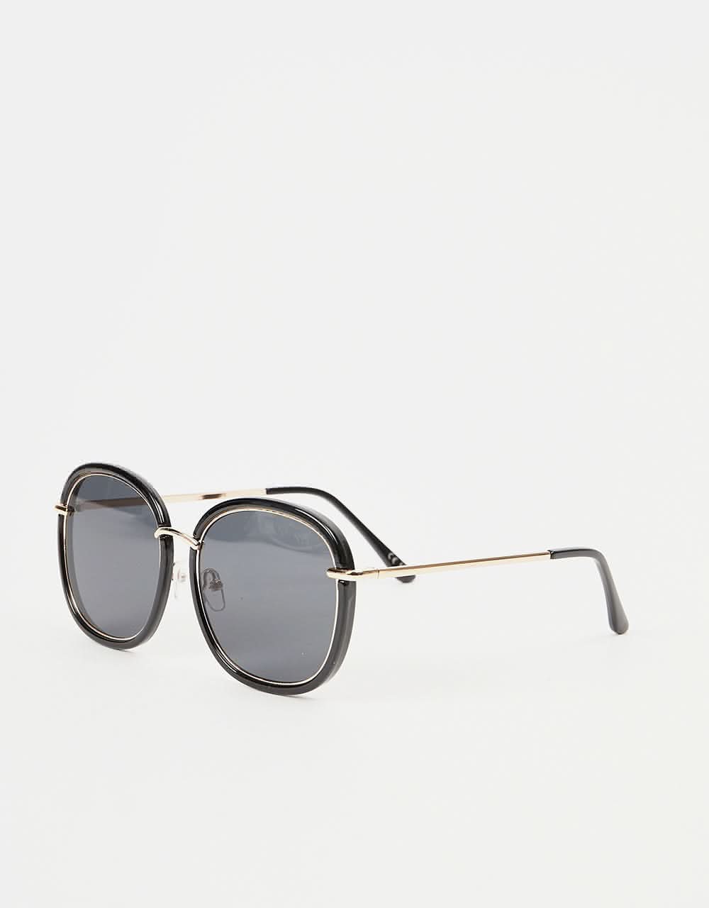 Route One Rimmed Sunglasses - Black/Gold (Black Lens) - Image 2
