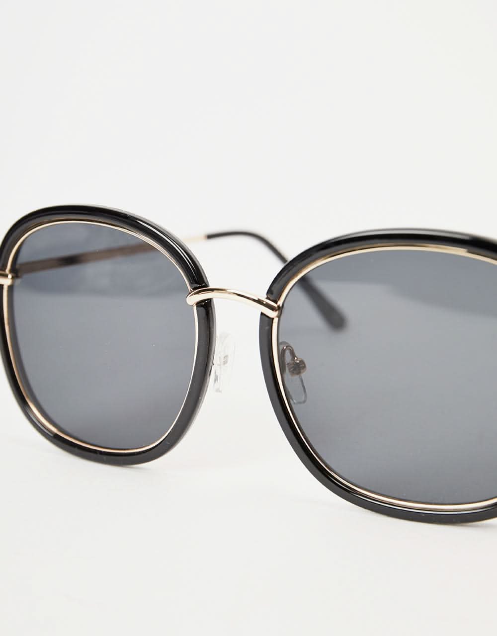 Route One Rimmed Sunglasses - Black/Gold (Black Lens) - Image 5