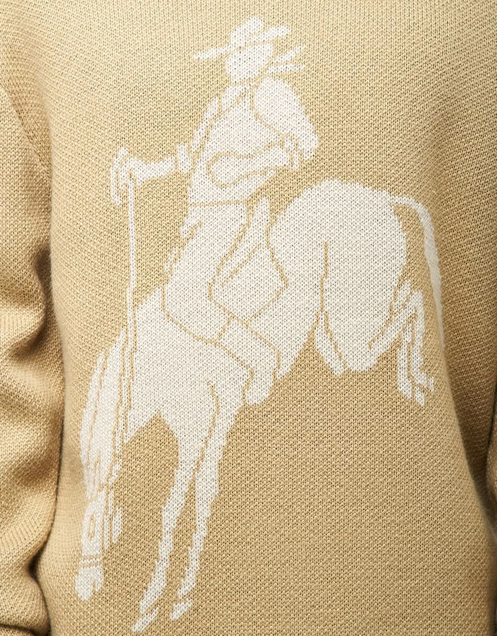 Route One Rodeo Knitted Sweater - Wheat/Natural - Image 3