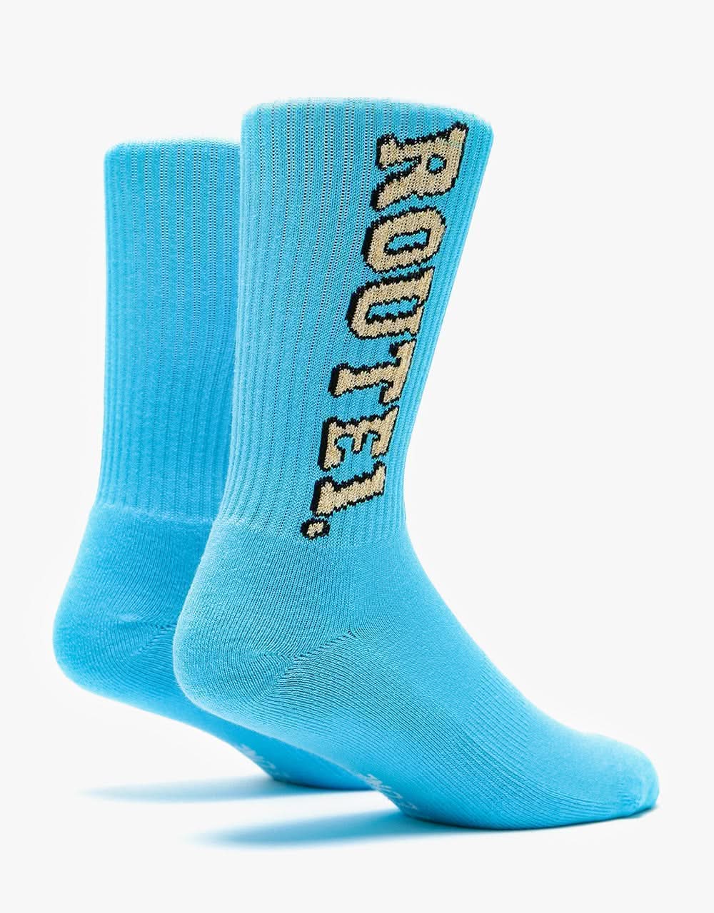 Route One Roll Up Crew Socks - Blue - Image 3