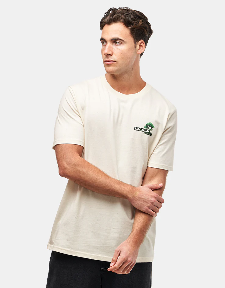 Route One Rooted Organic T-Shirt - Natural Raw - Image 2
