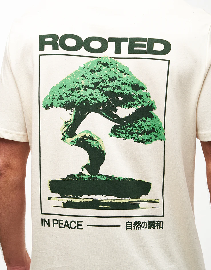 Route One Rooted Organic T-Shirt - Natural Raw - Image 3