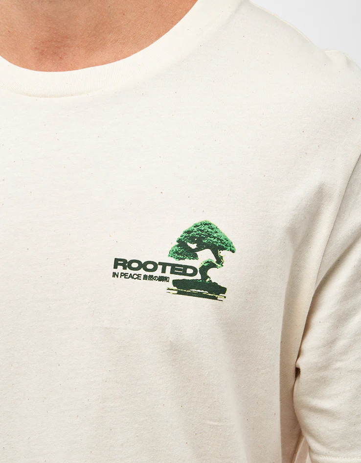 Route One Rooted Organic T-Shirt - Natural Raw - Image 4