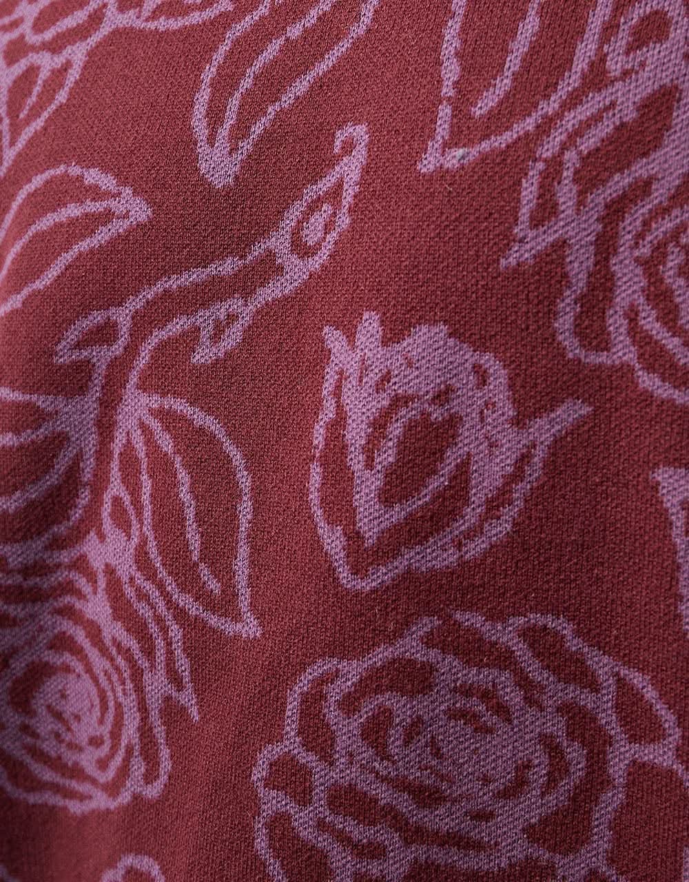 Route One Roses Knitted Sweater - Port/Dove - Image 3
