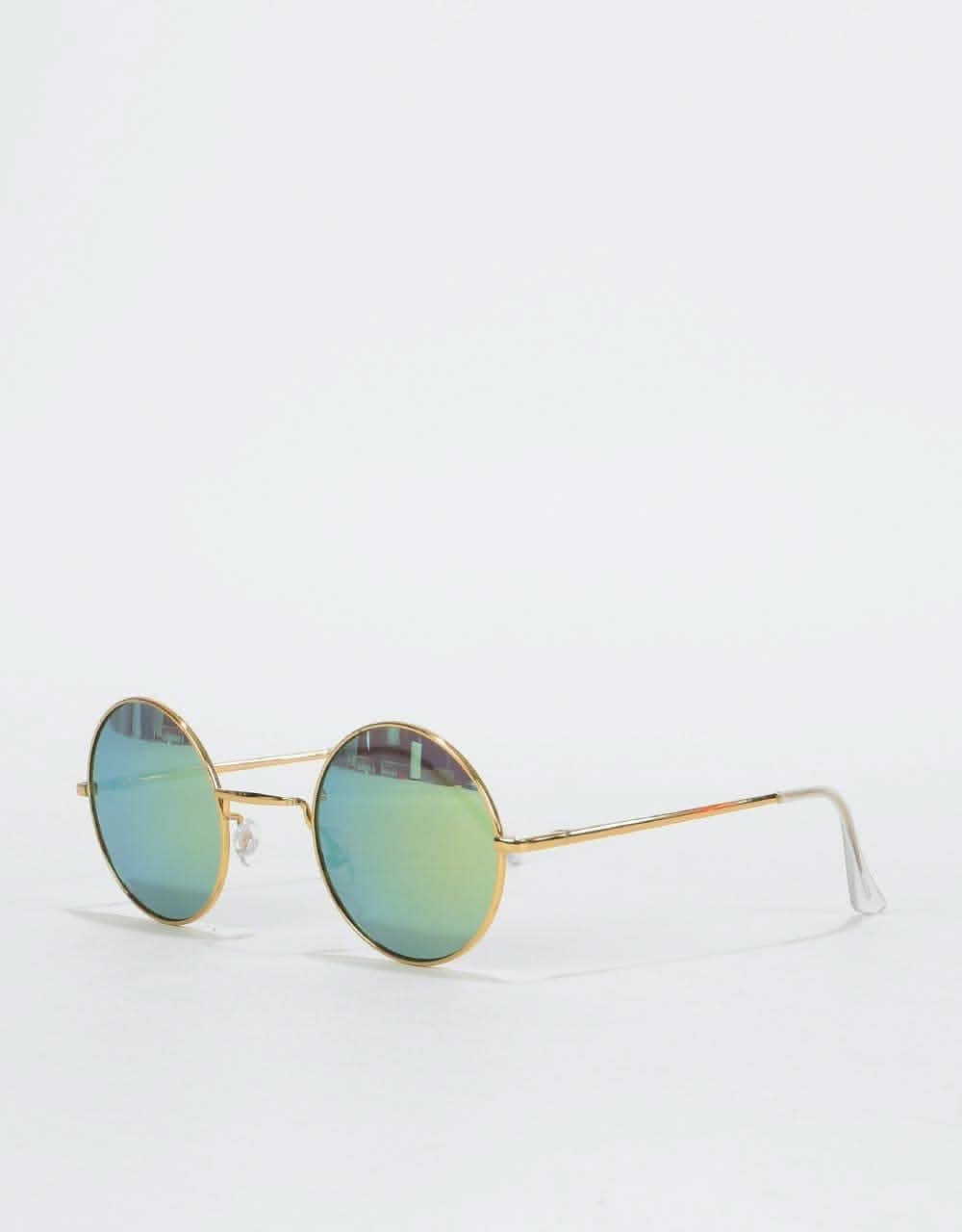 Route One Round Sunglasses - Gold - Image 2