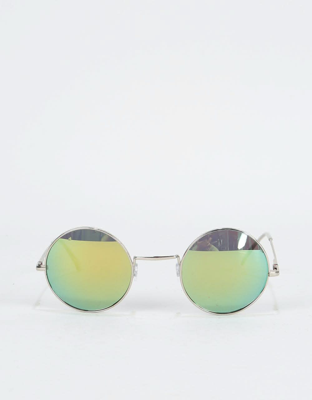 Route One Round Sunglasses - Silver (Colour Lens)