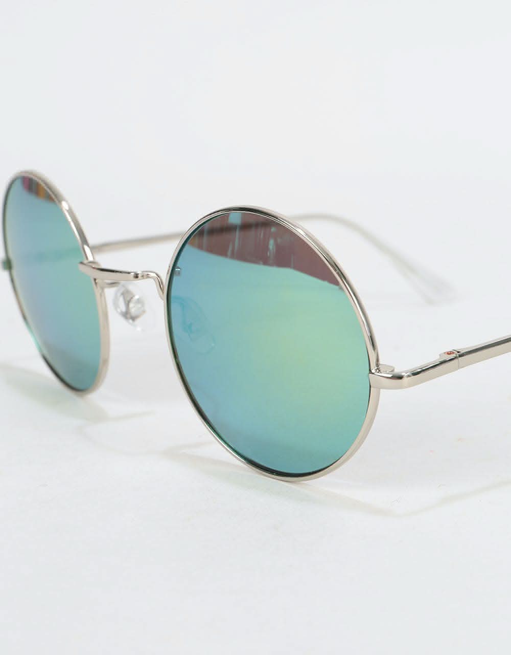 Route One Round Sunglasses - Silver (Colour Lens) - Image 2