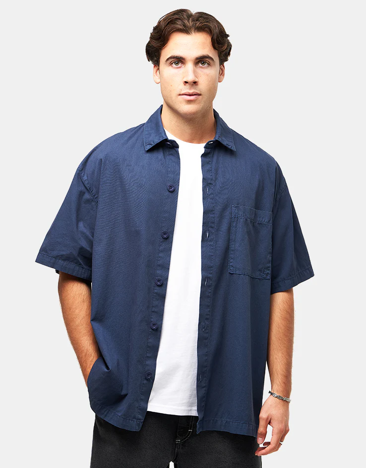 Route One Rowan S/S Shirt - Navy - Image 2
