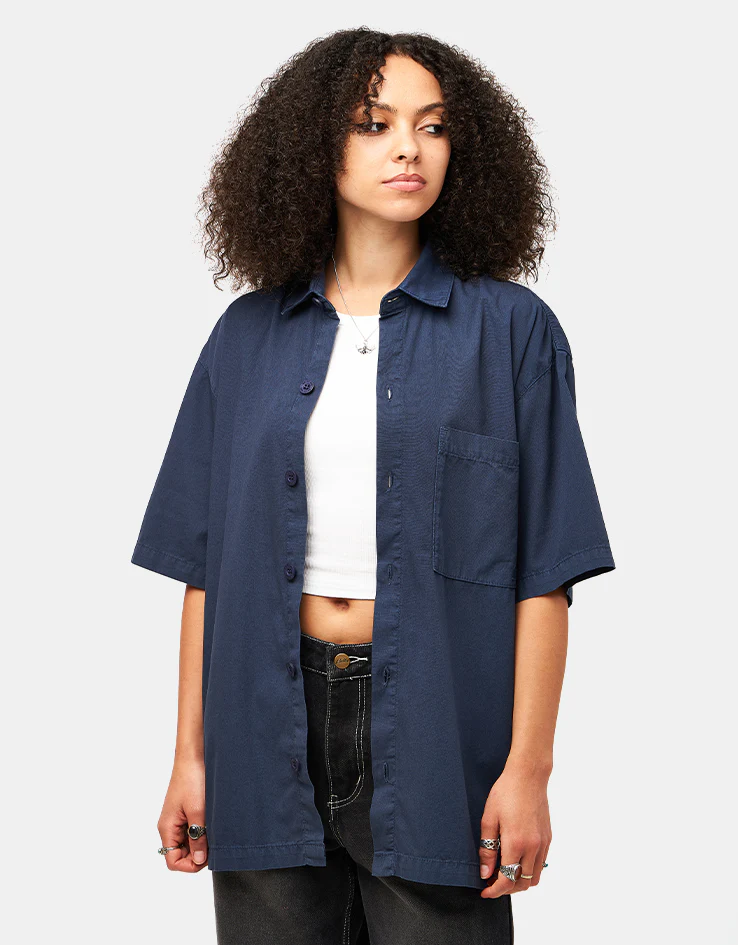 Route One Rowan S/S Shirt - Navy - Image 8