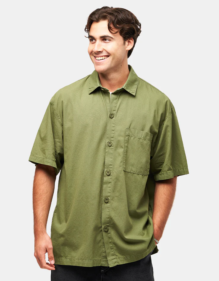 Route One Rowan S/S Shirt - Olive - Image 3