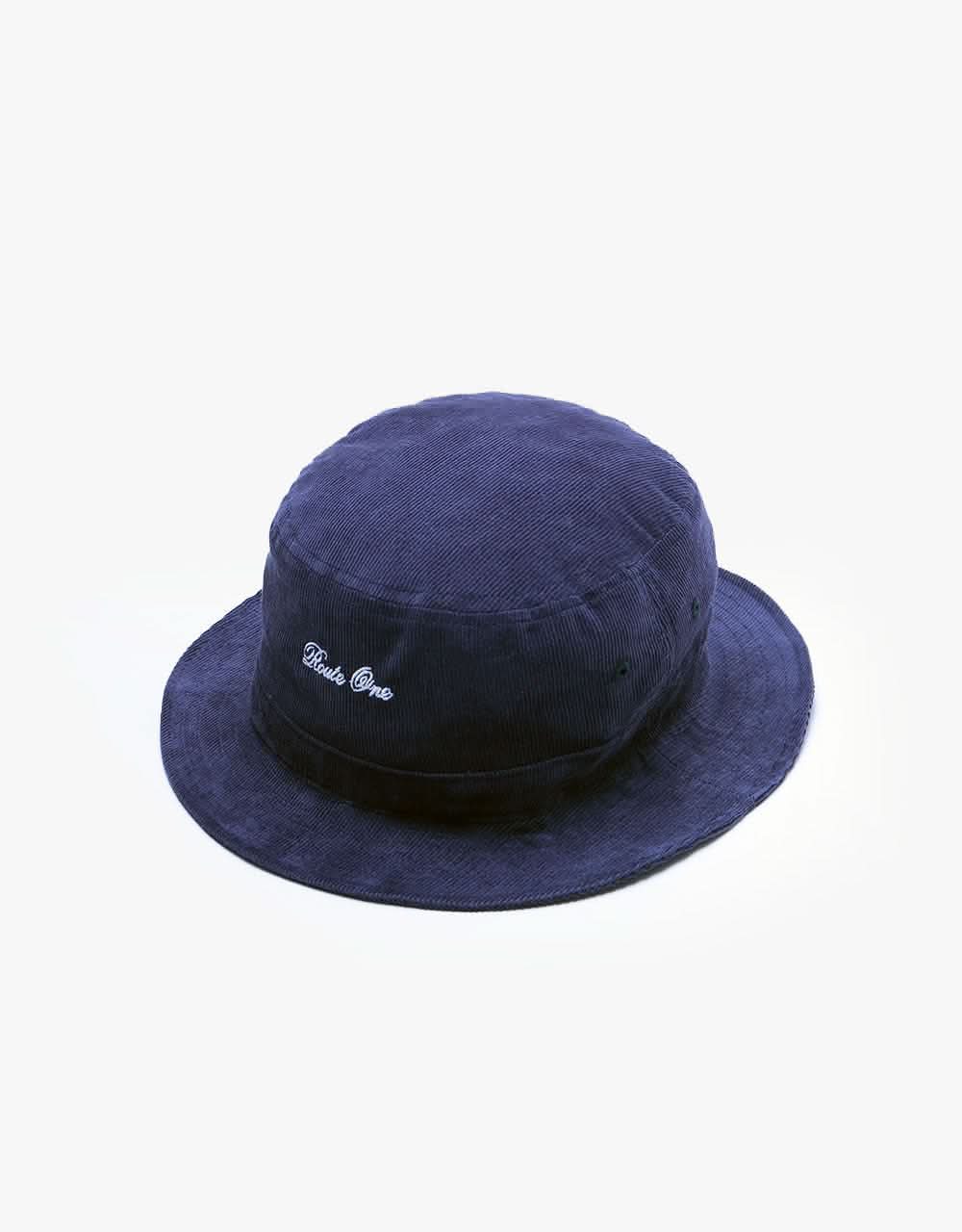 Route One Script Cord Bucket Hat - Navy - Image 5