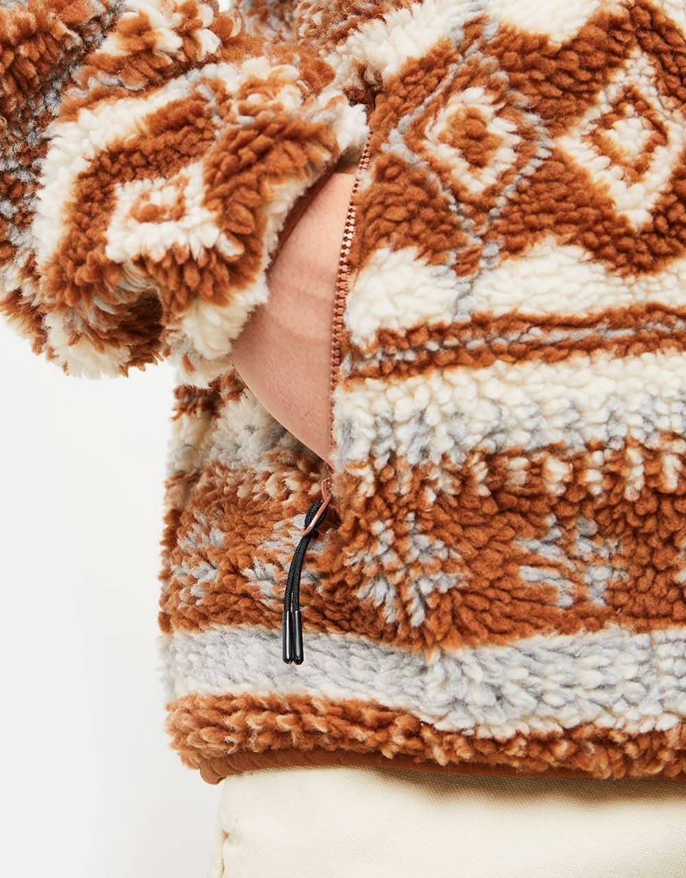 Route One Sharwa Fleece - Angora/Tan Brown - Image 5