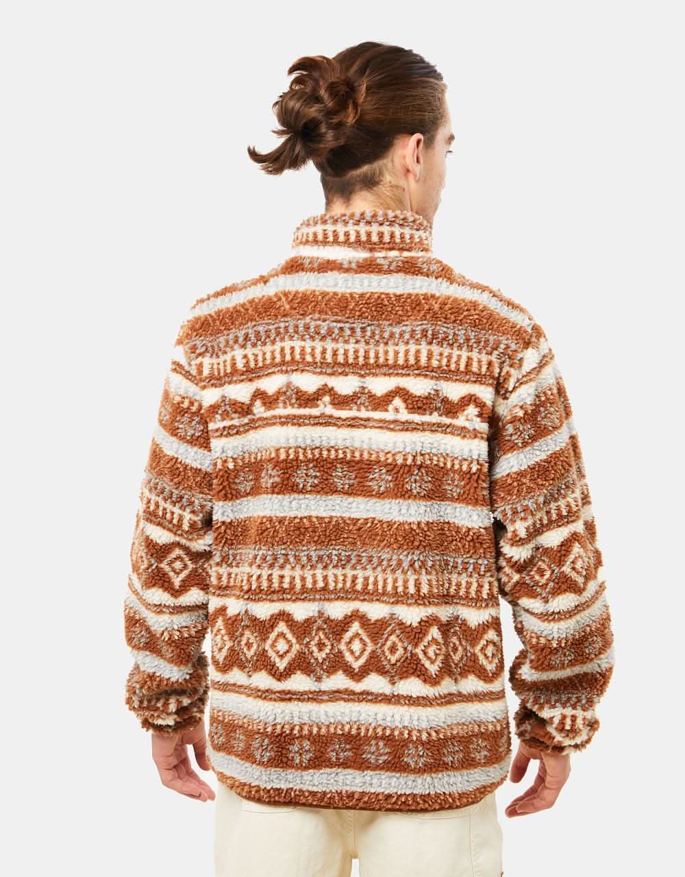 Route One Sharwa Fleece - Angora/Tan Brown - Image 7