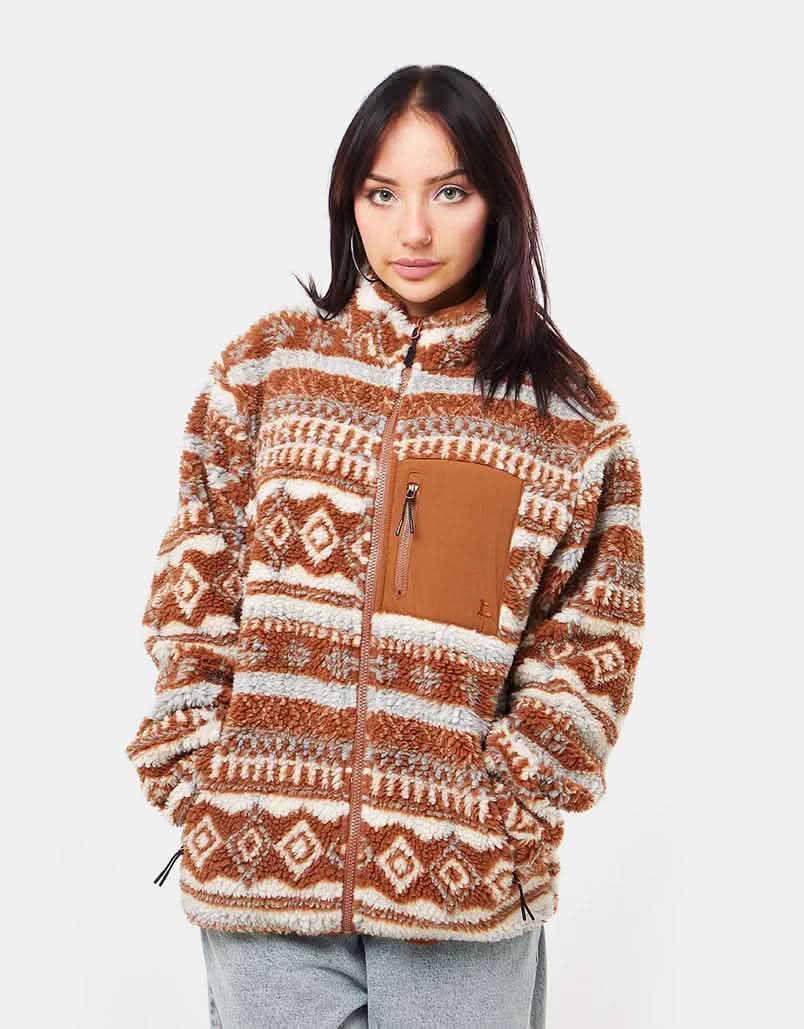 Route One Sharwa Fleece - Angora/Tan Brown - Image 8