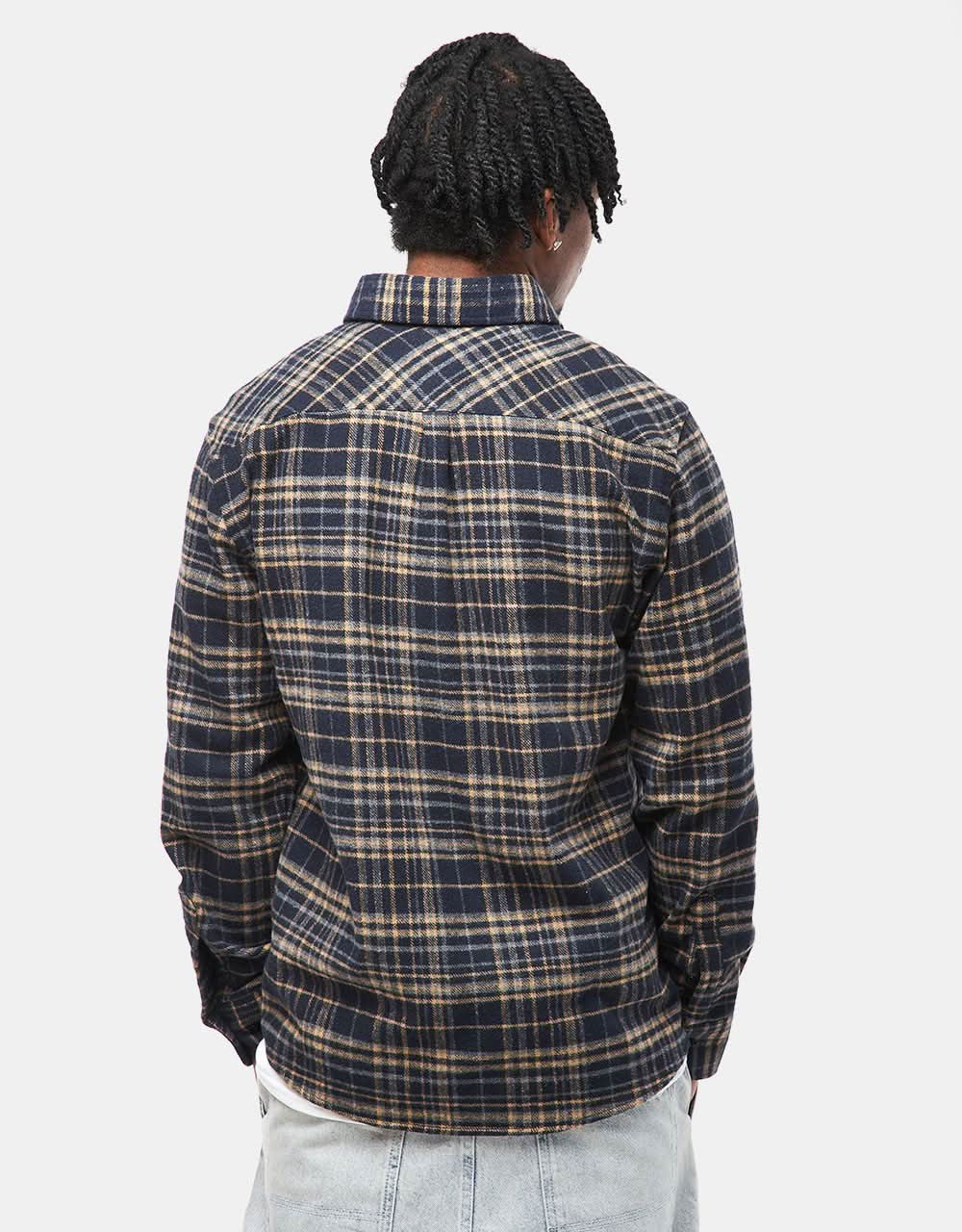 Route One Shiel Flannel Shirt - Navy/Natural - Image 3