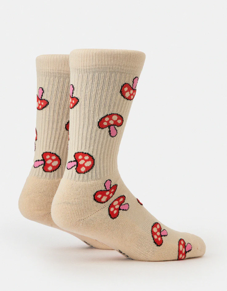 Route One Shrooms Crew Socks - Ivory - Image 4