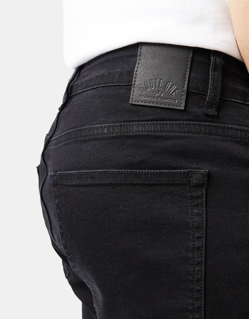 Route One Skinny Denim Jeans - Black - Image 6