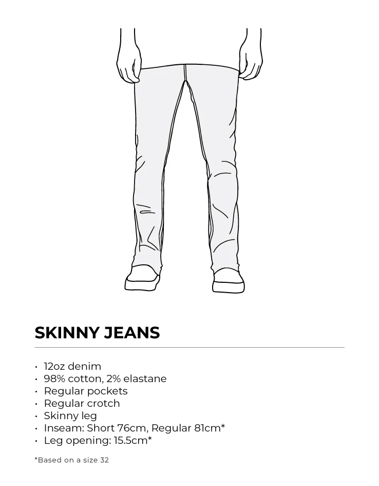Route One Skinny Denim Jeans - Washed Blue - Image 7