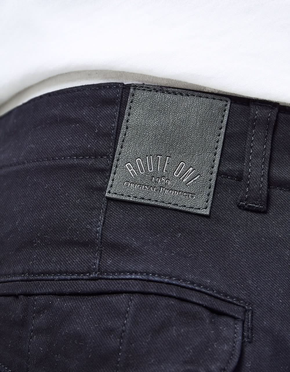 Route One Slim Cargo Shorts - Black - Image 5