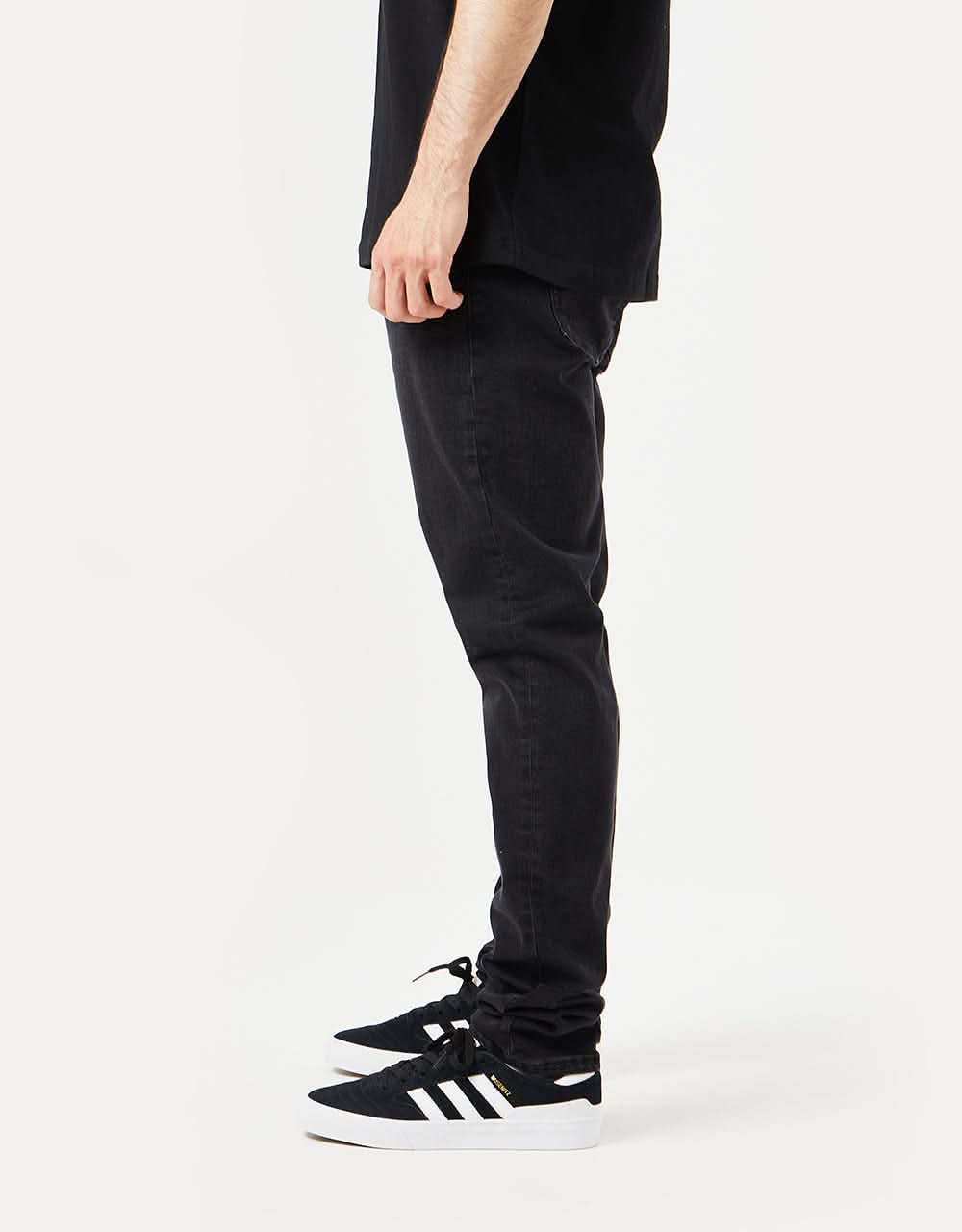 Route One Slim Denim Jeans - Black - Image 2