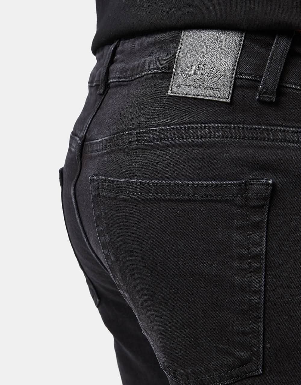 Route One Slim Denim Jeans - Black - Image 6