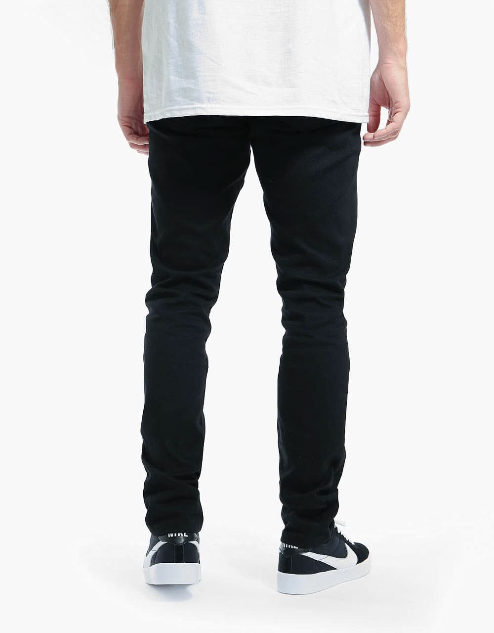 Route One Slim Denim Jeans - Flat Black - Image 2