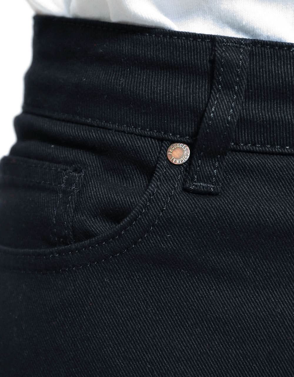 Route One Slim Denim Jeans - Flat Black - Image 3