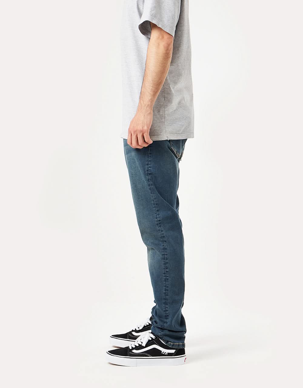 Route One Slim Denim Jeans - Mid Wash - Image 2
