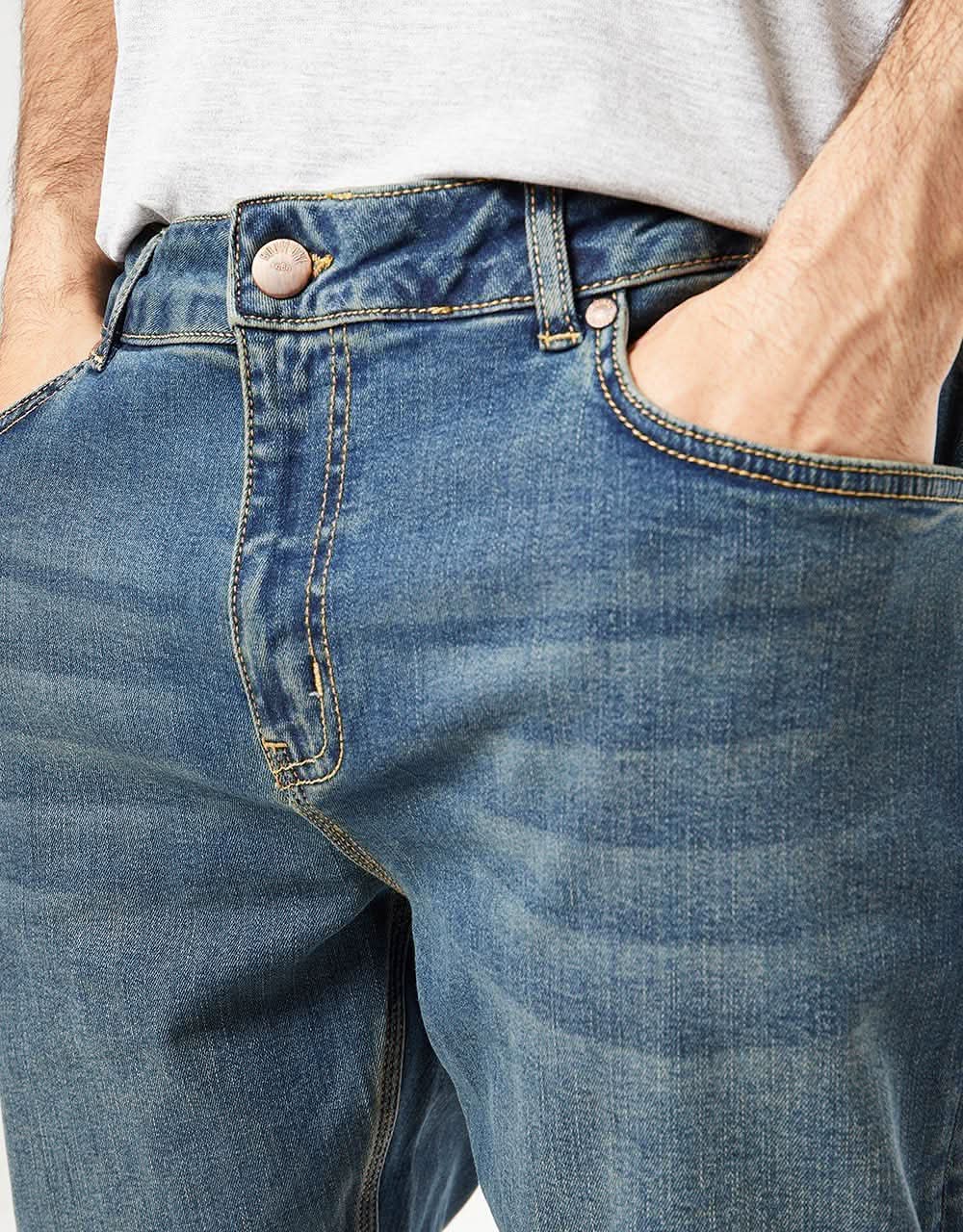 Route One Slim Denim Jeans - Mid Wash - Image 6