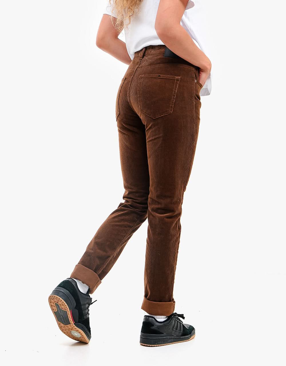 Route One Slim Fit Cords - Chocolate - Image 10