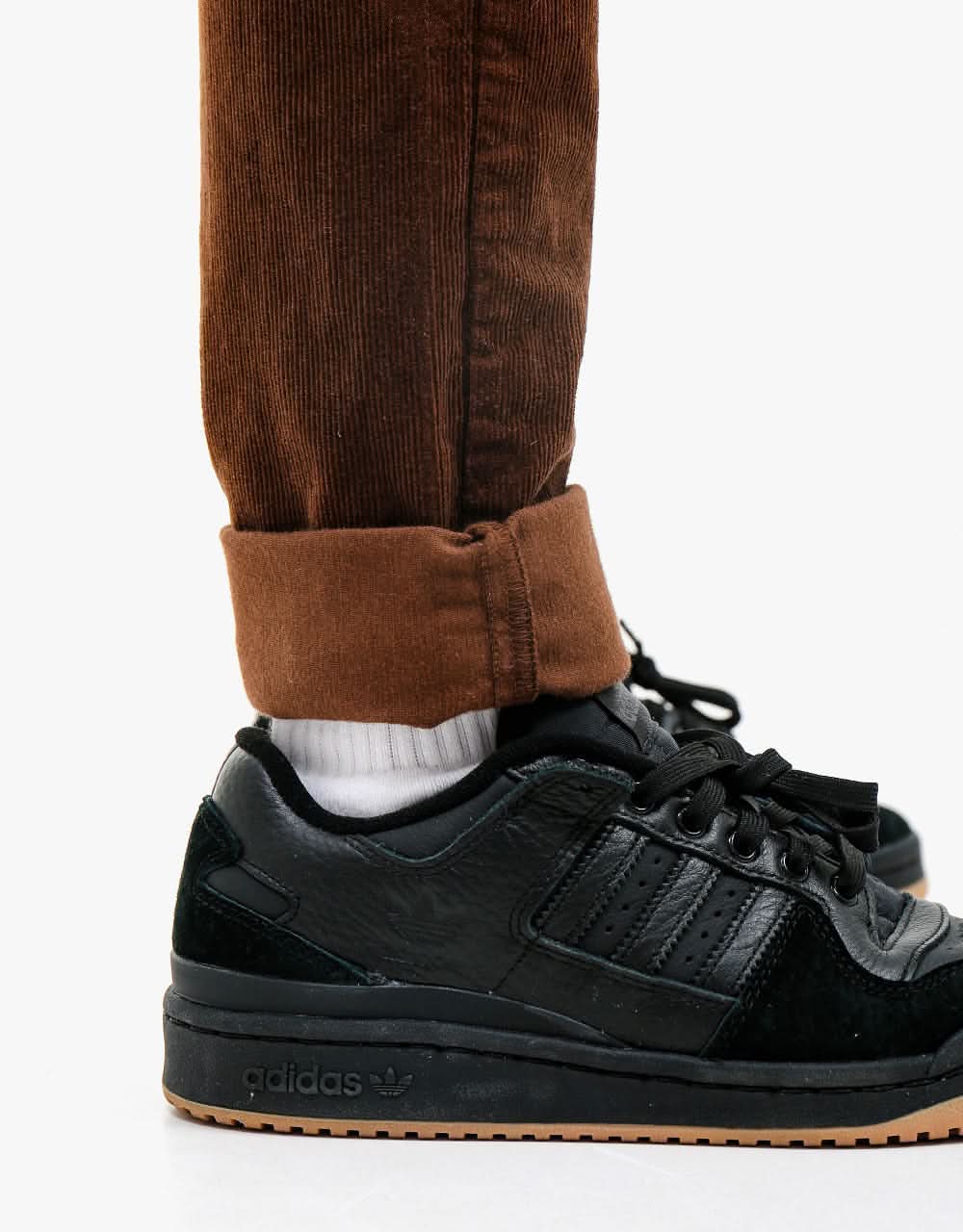 Route One Slim Fit Cords - Chocolate - Image 12