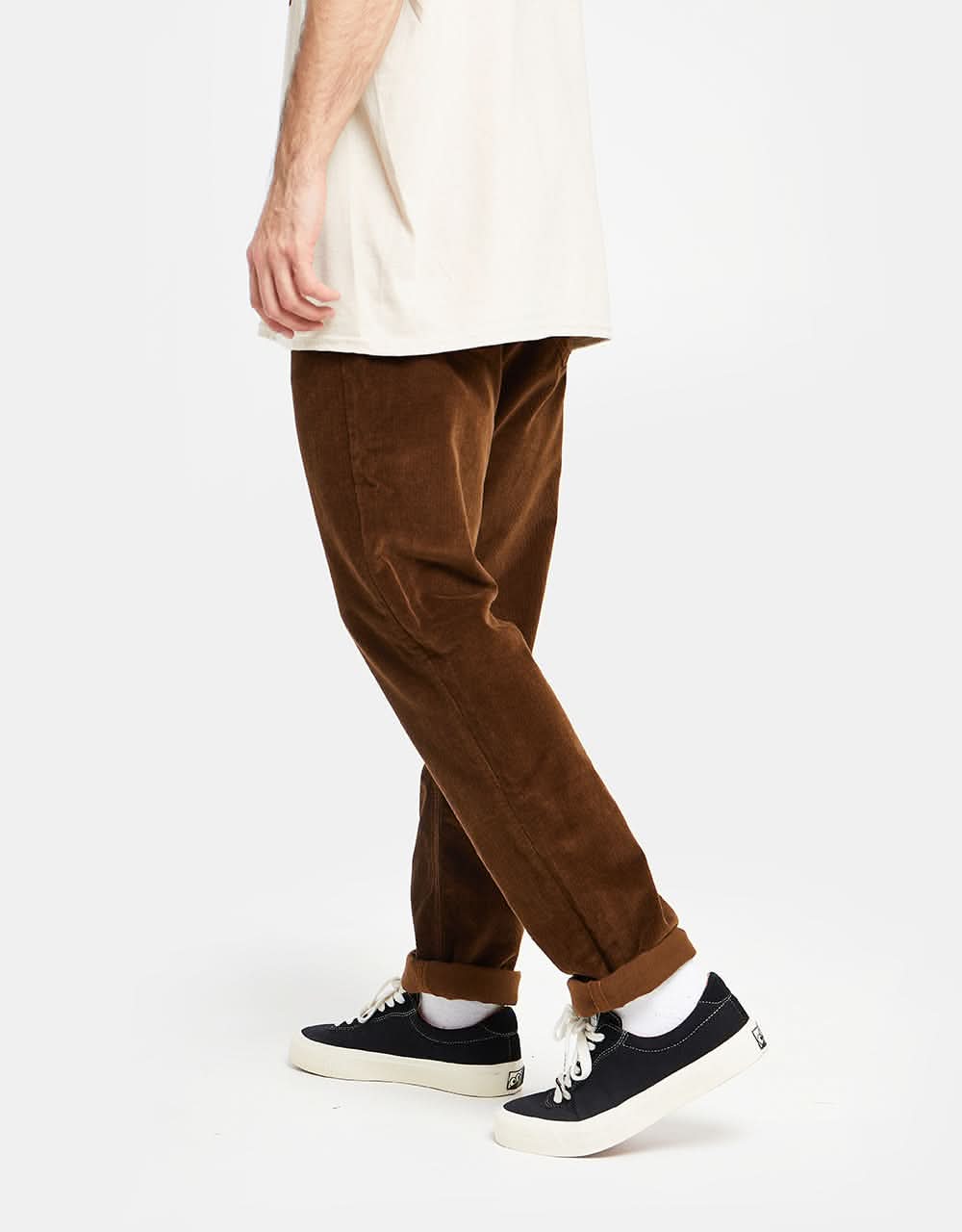 Route One Slim Fit Cords - Chocolate - Image 2