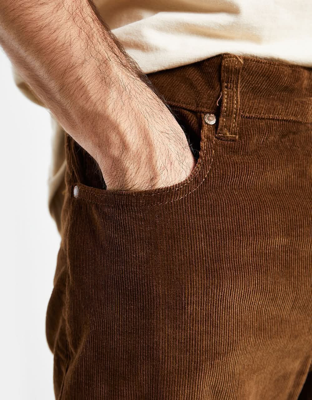 Route One Slim Fit Cords - Chocolate - Image 6