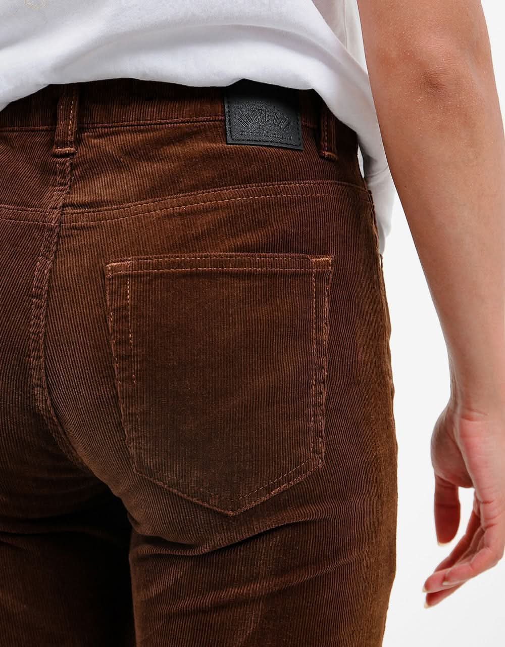 Route One Slim Fit Cords - Chocolate - Image 9