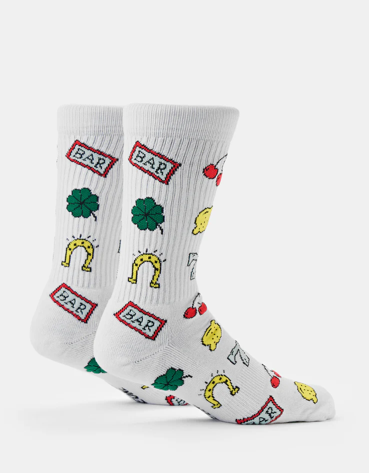 Route One Slots Crew Socks - White - Image 3