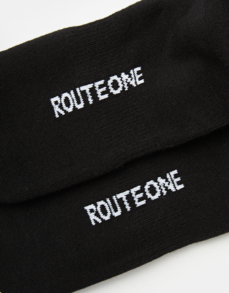 Route One Sock Crew Socks - Black - Image 4