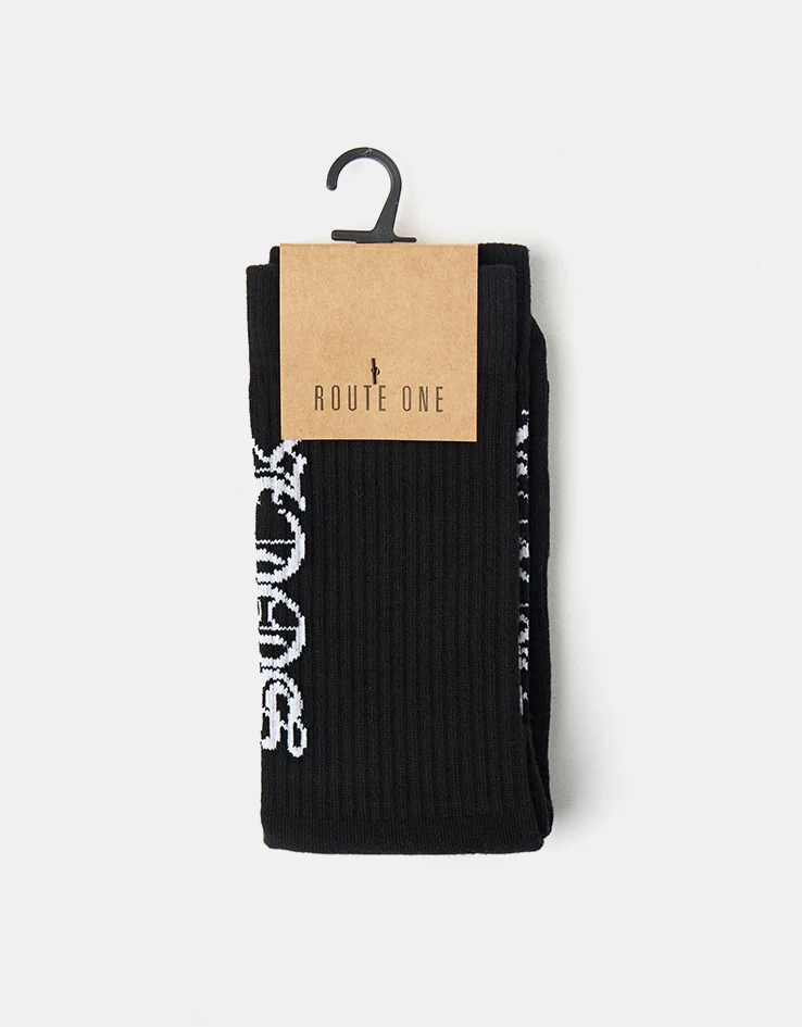 Route One Sock Crew Socks - Black - Image 5