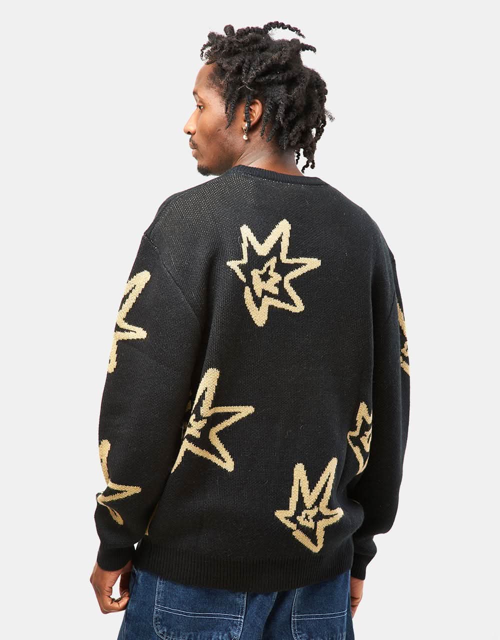 Route One Sparks Knitted Sweater - Black/Natural - Image 2