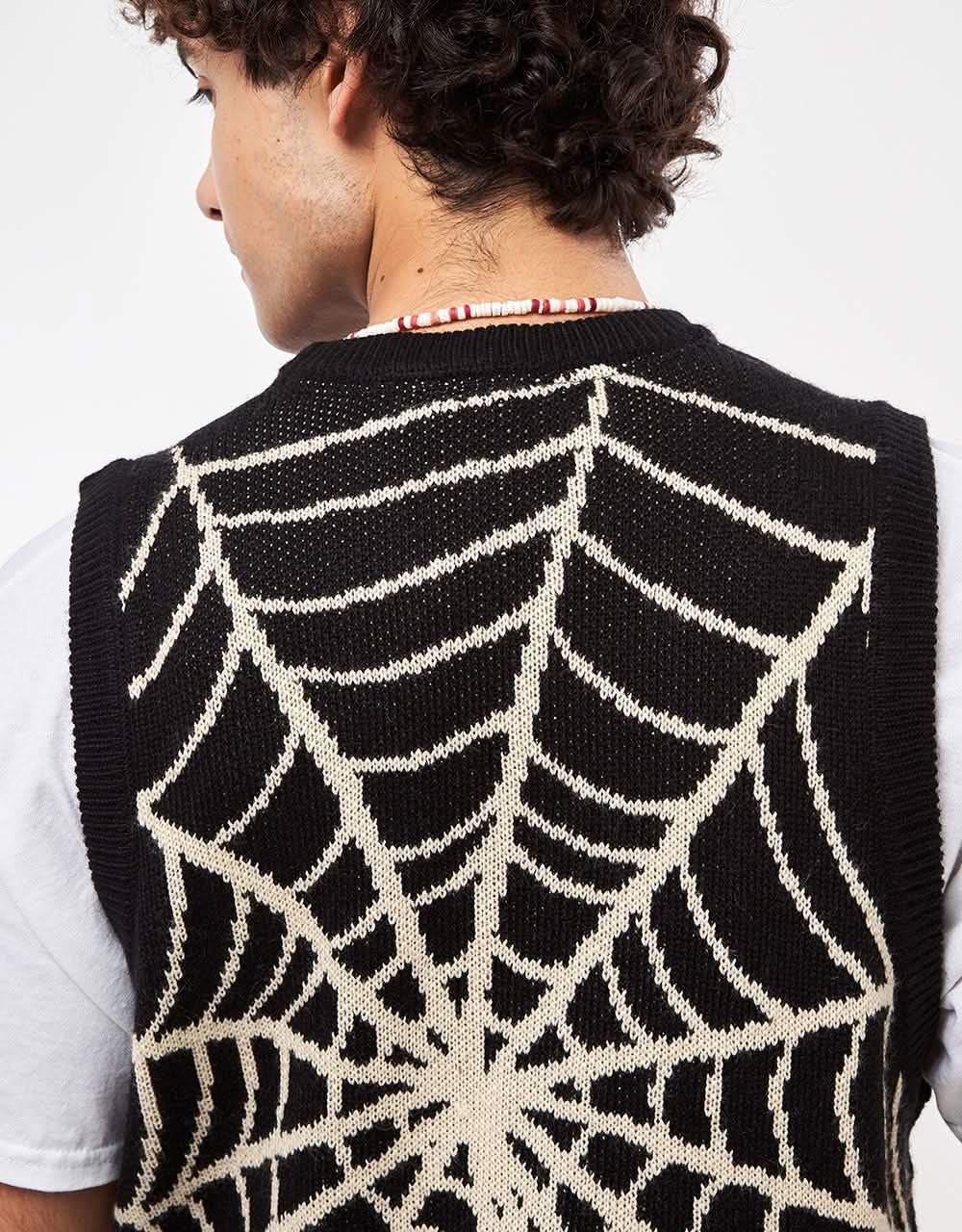 Route One Spiderweb Knitted Vest - Black - Image 4