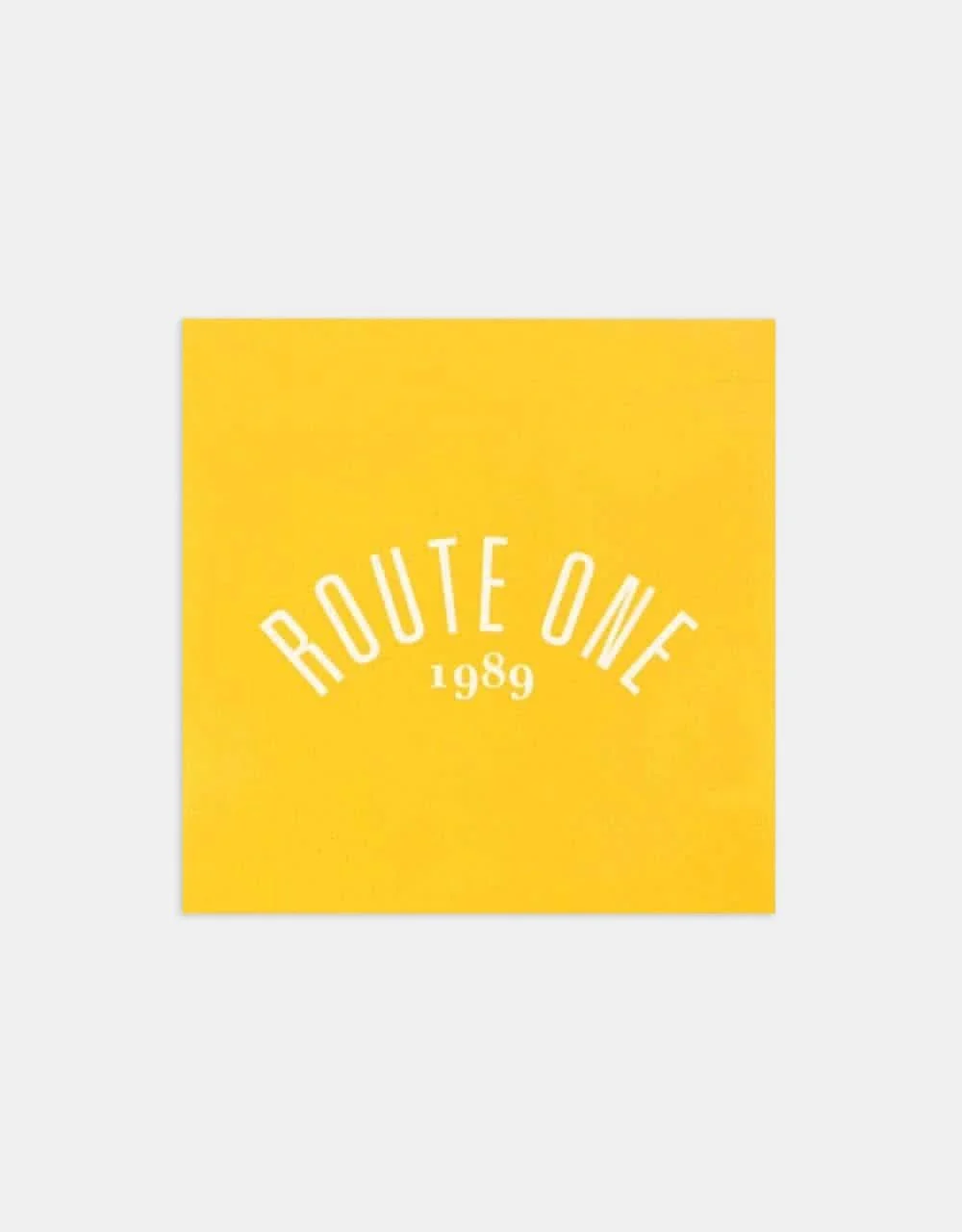Route One Square Arch Logo Large Sticker - Orange/White
