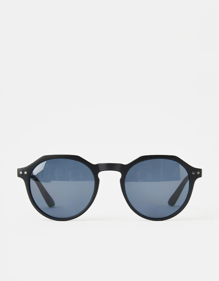 Route One Square Topped Sunglasses - Black (Blue Lens)