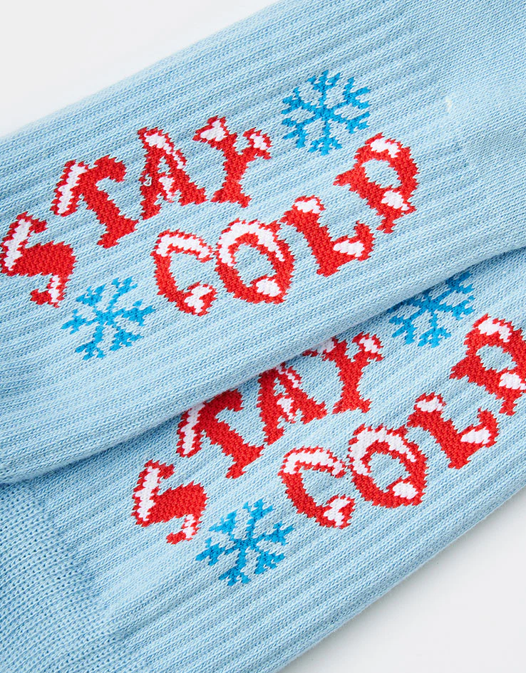 Route One Stay Cold Crew Socks - Light Blue - Image 4