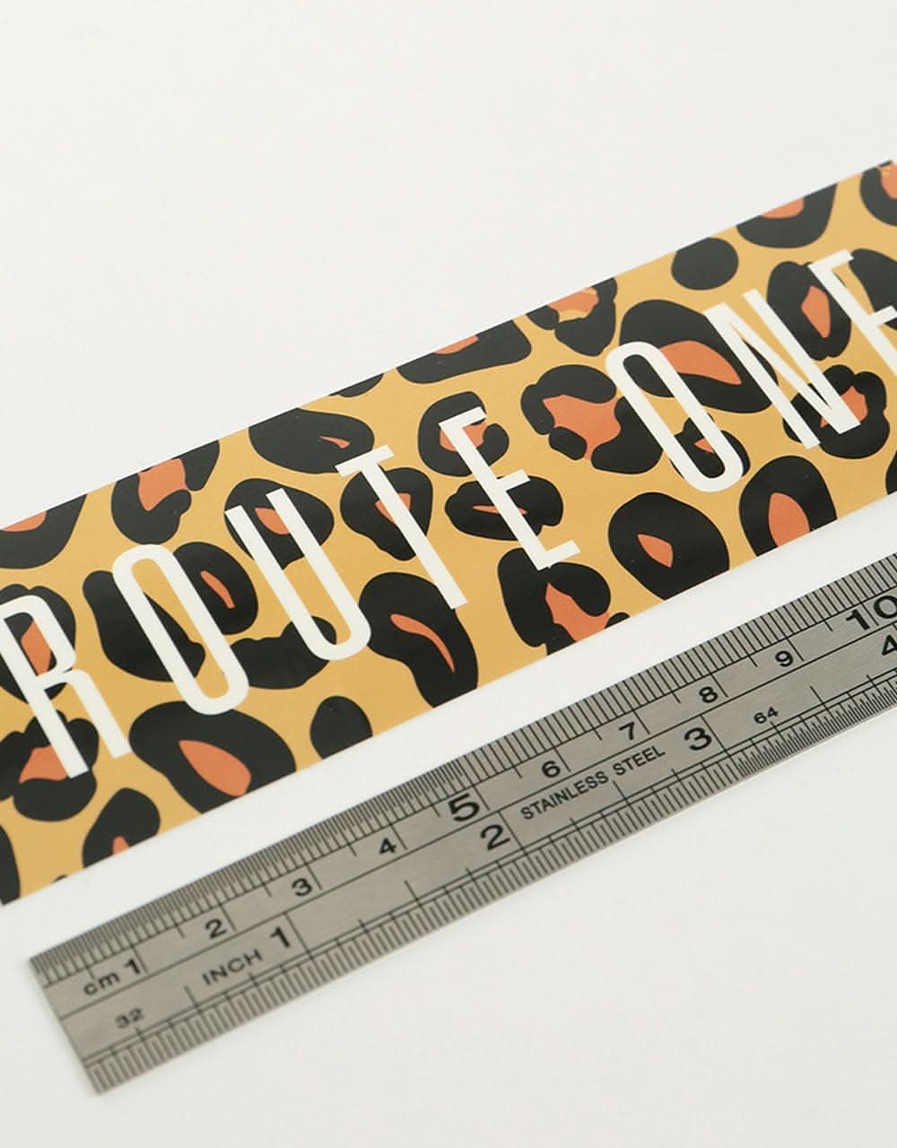 Route One Straight Logo Large Sticker - Cheetah - Image 3