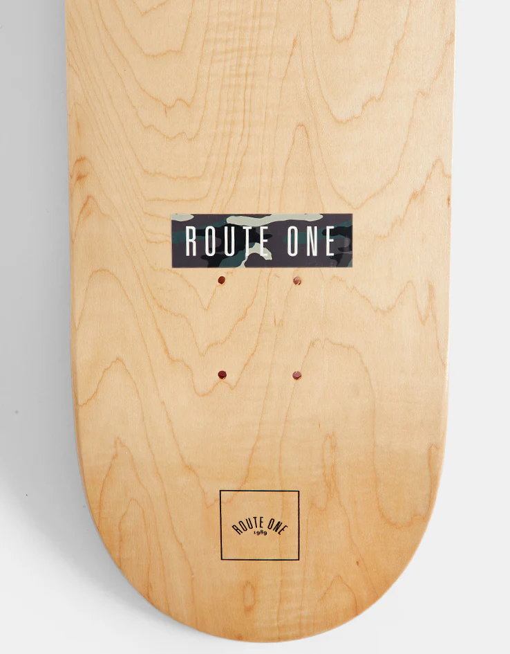 Route One Straight Logo Small Sticker - Camo - Image 2