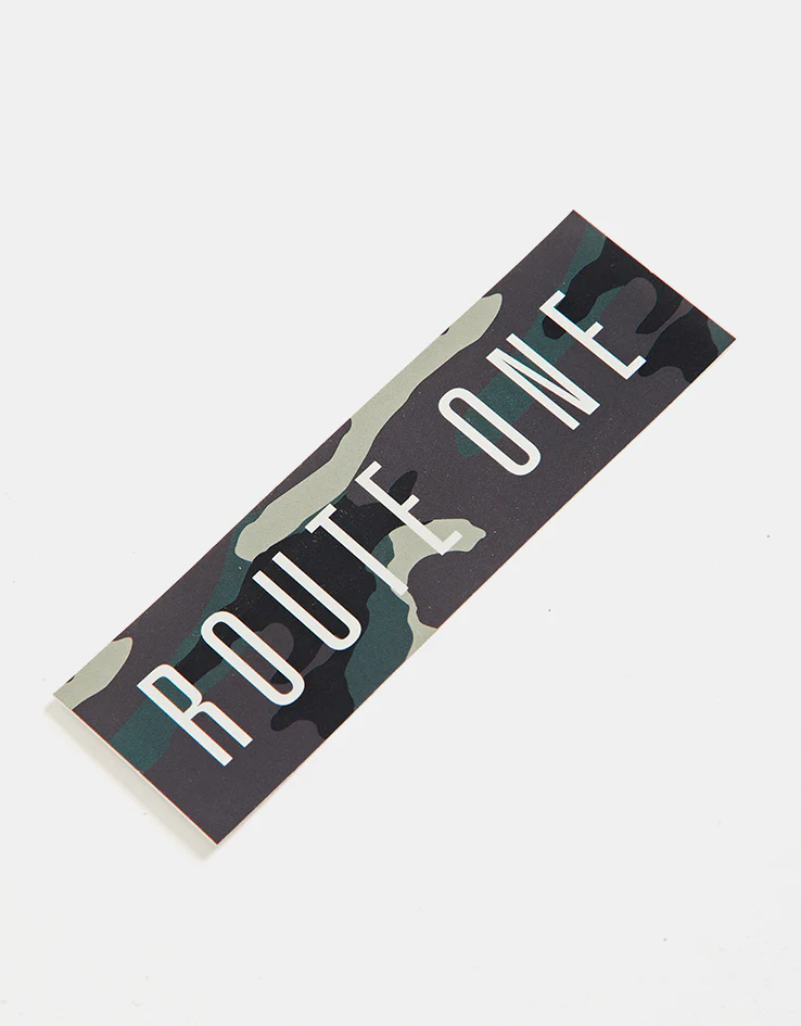 Route One Straight Logo Small Sticker - Camo - Image 3