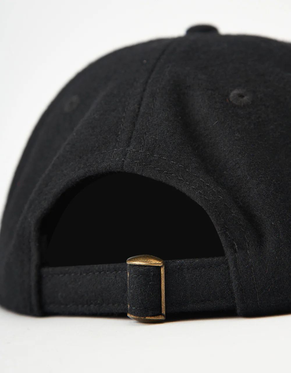Route One Summit Unstructured Melton Wool Cap - Black - Image 3