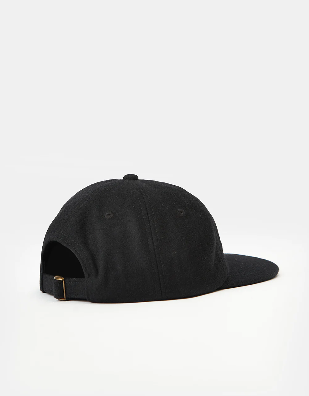Route One Summit Unstructured Melton Wool Cap - Black - Image 4